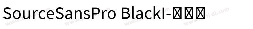 SourceSansPro BlackI字体转换